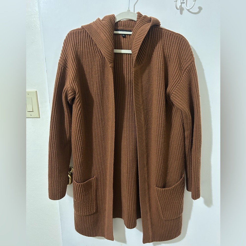 Banana Republic Burnt Orange Hooded Cardigan